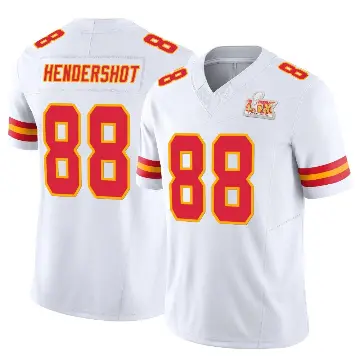 ＃88 Men's Peyton Hendershot White Limited Kansas City Chiefs Vapor F.U.S.E. Super Bowl LIX Jersey