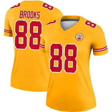 ＃88 Women's Phillip Brooks Gold Legend Kansas City Chiefs Inverted Jersey