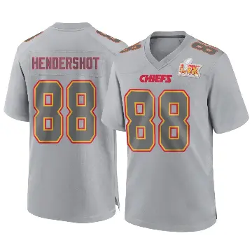 ＃88 Youth Peyton Hendershot Gray Game Kansas City Chiefs Atmosphere Fashion Super Bowl LIX Jersey