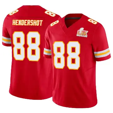 ＃88 Youth Peyton Hendershot Red Limited Kansas City Chiefs Vapor F.U.S.E. Super Bowl LIX Jersey