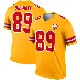 ＃89 Men's Jason Brownlee Gold Legend Kansas City Chiefs Inverted Jersey
