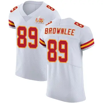 ＃89 Men's Jason Brownlee White Elite Kansas City Chiefs Vapor Untouchable Super Bowl LIX Jersey