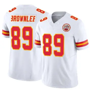 ＃89 Men's Jason Brownlee White Limited Kansas City Chiefs Vapor F.U.S.E. Jersey