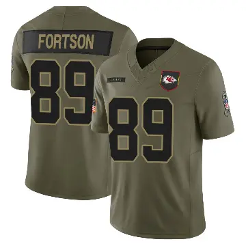 ＃89 Men's Jody Fortson Olive Limited Kansas City Chiefs 2025 Salute to Service Jersey
