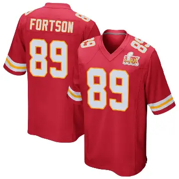 ＃89 Men's Jody Fortson Red Game Kansas City Chiefs Team Color Super Bowl LIX Jersey