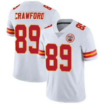 ＃89 Men's Kekoa Crawford White Limited Kansas City Chiefs Vapor Untouchable Jersey