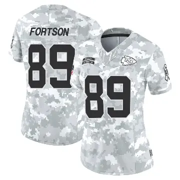 ＃89 Women's Jody Fortson Arctic Camo Limited Kansas City Chiefs 2024 Salute to Service Jersey