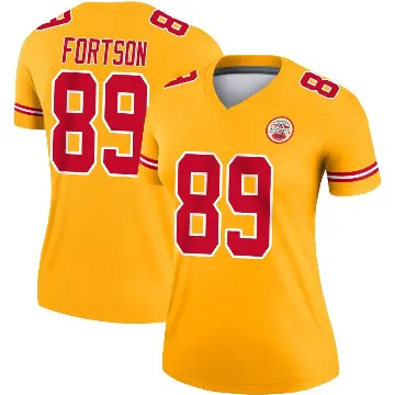 ＃89 Women's Jody Fortson Gold Legend Kansas City Chiefs Inverted Jersey