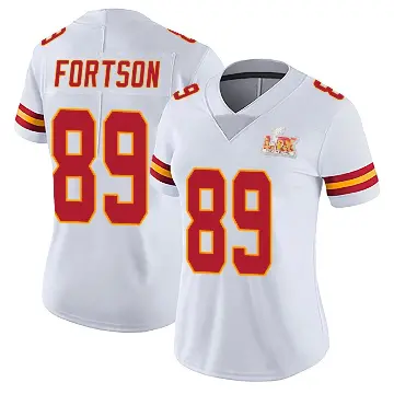 ＃89 Women's Jody Fortson White Limited Kansas City Chiefs Vapor Untouchable Super Bowl LIX Jersey