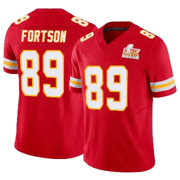 ＃89 Youth Jody Fortson Red Limited Kansas City Chiefs Vapor F.U.S.E. Super Bowl LIX Jersey