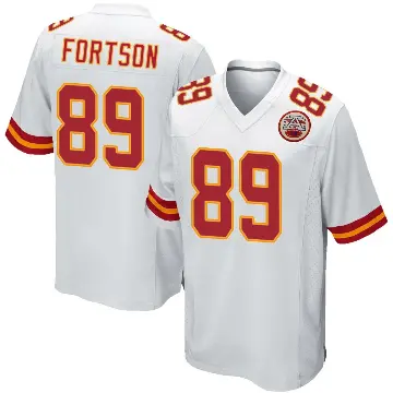 ＃89 Youth Jody Fortson White Game Kansas City Chiefs Jersey