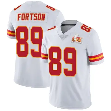 ＃89 Youth Jody Fortson White Limited Kansas City Chiefs Vapor Untouchable Super Bowl LIX Jersey