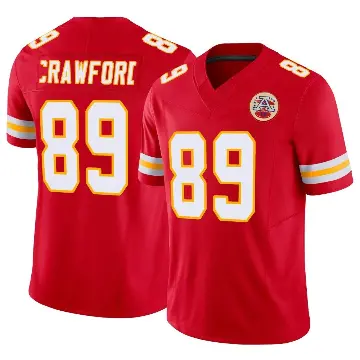 ＃89 Youth Kekoa Crawford Red Limited Kansas City Chiefs Vapor F.U.S.E. Jersey