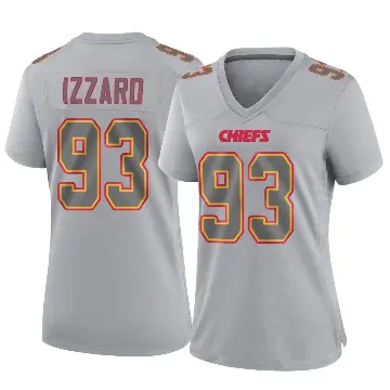 ＃93 Women's Coziah Izzard Gray Game Kansas City Chiefs Atmosphere Fashion Jersey