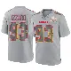＃93 Youth Coziah Izzard Gray Game Kansas City Chiefs Atmosphere Fashion Super Bowl LIX Jersey