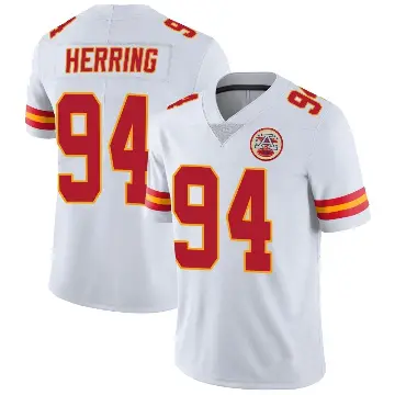 ＃94 Men's Malik Herring White Limited Kansas City Chiefs Vapor Untouchable Jersey