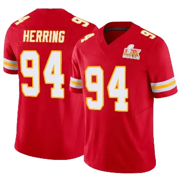 ＃94 Youth Malik Herring Red Limited Kansas City Chiefs Vapor F.U.S.E. Super Bowl LIX Jersey