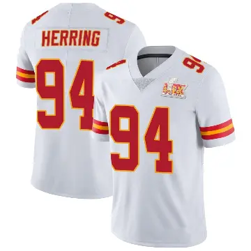 ＃94 Youth Malik Herring White Limited Kansas City Chiefs Vapor Untouchable Super Bowl LIX Jersey