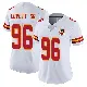 ＃96 Women's Fabien Lovett Sr. White Limited Kansas City Chiefs Vapor Untouchable Jersey