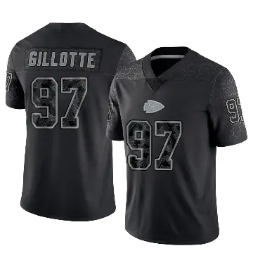 ＃97 Men's Ashton Gillotte Black Limited Kansas City Chiefs Reflective Jersey