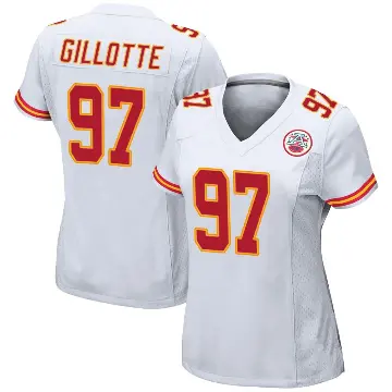 ＃97 Women's Ashton Gillotte White Game Kansas City Chiefs Jersey