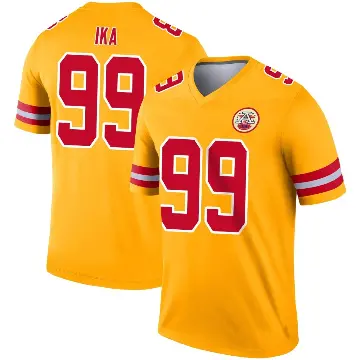 ＃99 Men's Siaki Ika Gold Legend Kansas City Chiefs Inverted Jersey