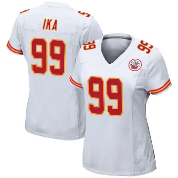 ＃99 Women's Siaki Ika White Game Kansas City Chiefs Jersey