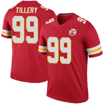 ＃99 Youth Jerry Tillery Red Legend Kansas City Chiefs Color Rush Jersey